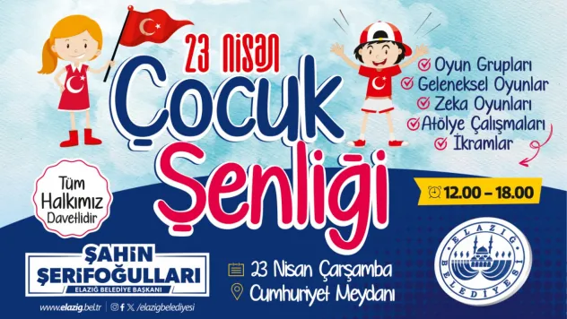 Elazığ Belediyesi'nden 23 Nisan Çocuk Şenliği