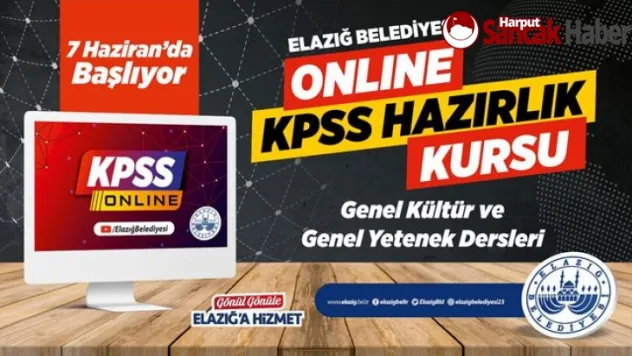 Elazığ Belediyesi'nden Gençlere Online KPSS Eğitim Desteği