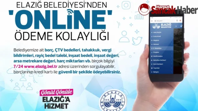 Elazığ Belediyesi'nden 'Online' Ödeme Kolaylığı