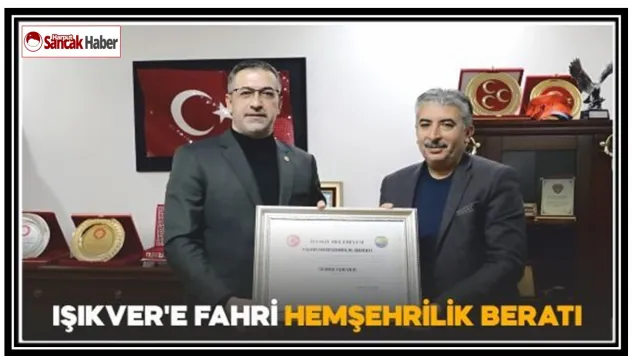 Işıkver'e Fahri Hemşehrilik Beratı