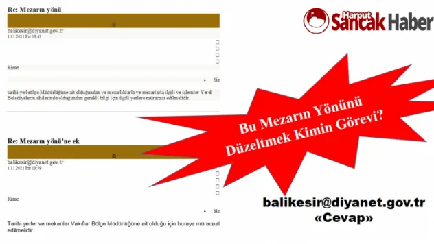 'Mezarın Yönü' Yazımıza Cevap Geldi