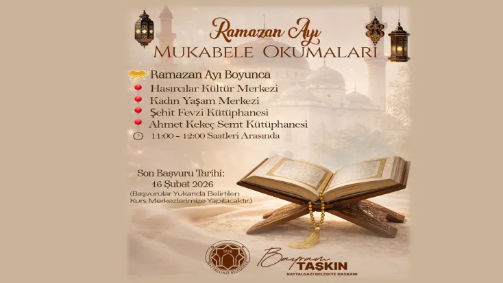 Battalgazi’de Ramazan Ayı Mukabele Okumaları Başlıyor