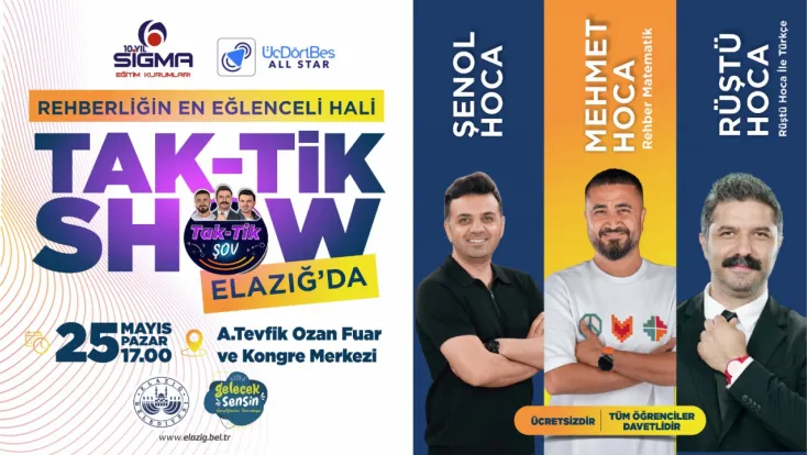 ELAZIĞ BELEDİYESİ, TAK-TİK ŞOV’U ÖĞRENCİLERLE BULUŞTURACAK