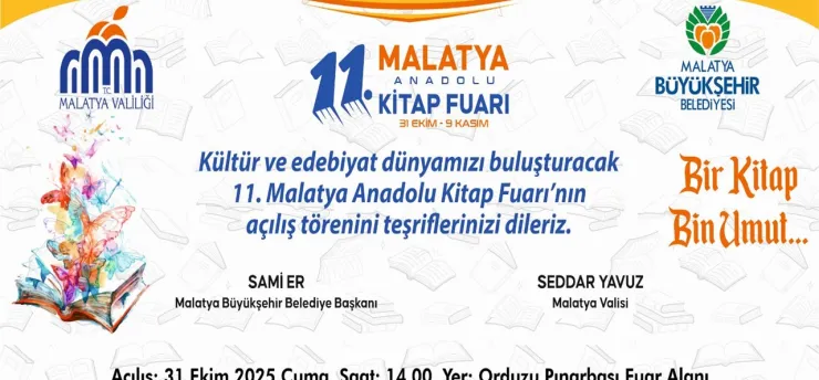 11. Malatya Anadolu Kitap  Ve Kültür Fuarı Açılıyor