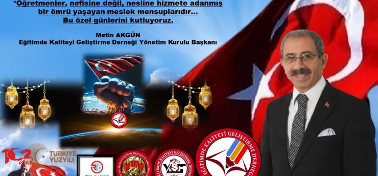 Başkan Akgün'den 24 Kasım Öğretmenler Günü Kutlama Mesajı