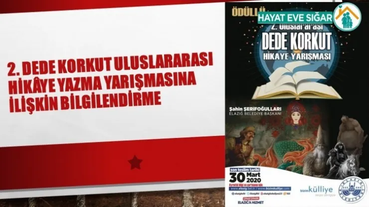 2. Dede Korkut Uluslararası Hikâye Yazma Yarışmasına İlişkin Bilgilendirme