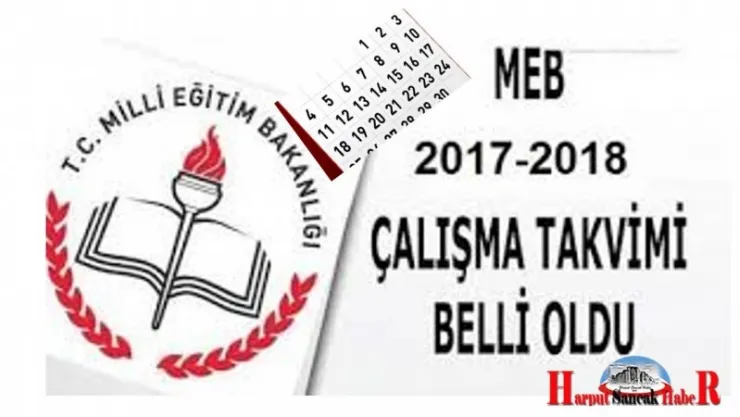 2017-2018 eğitim öğretim yılı çalışma takvimi belirlendi
