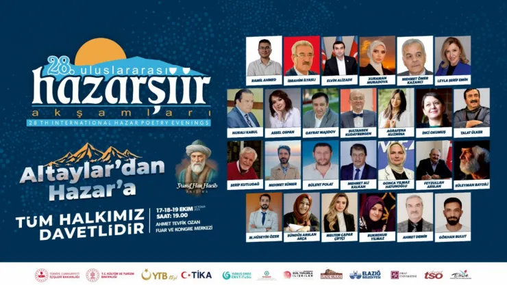 28. ULUSLARARASI HAZAR ŞİİR AKŞAMLARI BAŞLIYOR