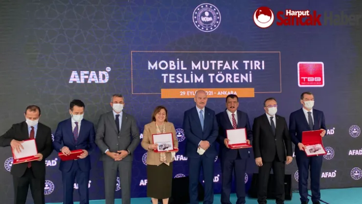 5 Adet Mobil Mutfak Tırından Biri Malatya Büyükşehir Belediyesi'ne Verildi