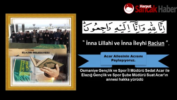 Acar Ailesinin Acısını Paylaşıyoruz.