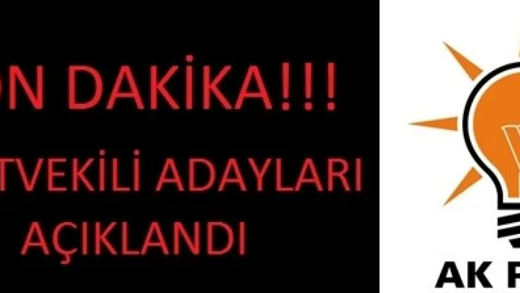 AK PARTİ MİLLETVEKİLİ ADAYLARI AÇIKLANDI