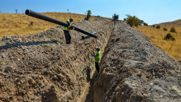 Akçadağ Dedeköy'e 3 Bin 700 Metre Altyapı