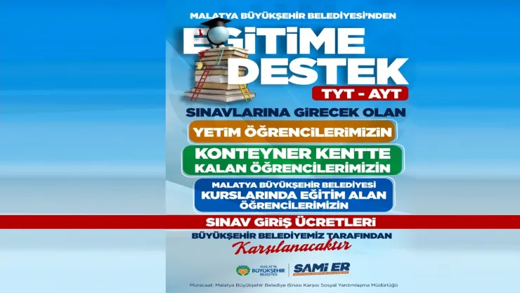 AYT ve TYT Sınav Ücretleri Büyükşehir Belediyesi'nden