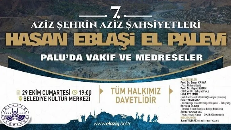 Aziz Şehrin Aziz Şahsiyetleri Programında Hasan Eblaşi El Palevi Hz.Leri Anılacak