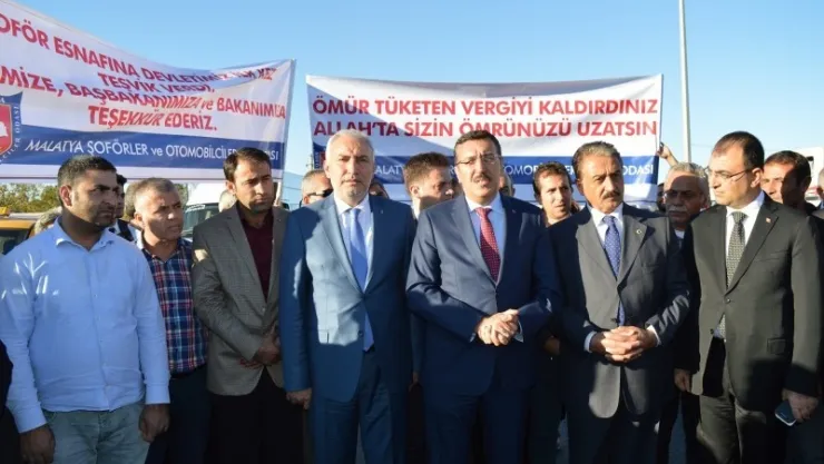 Bakan Tüfenkci'ye şoför esnafından teşekkür karşılaması