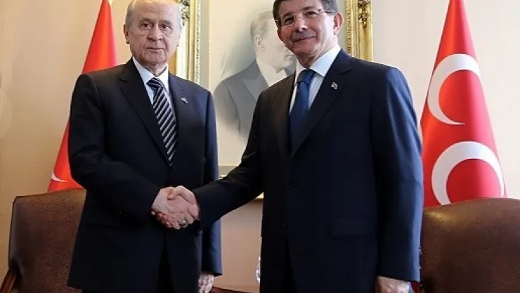 BAŞBAKAN DAVUTOĞLU , BAHÇELİ İLE GÖRÜŞTÜ