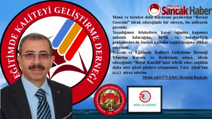 Başkan Akgün'ün, 'Berat Kandili' Mesajı