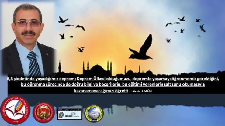 Başkan Akgün'den Elazığ'da 6,8 Şiddetinde Yaşanan Deprem ile ilgili basın açıklaması.