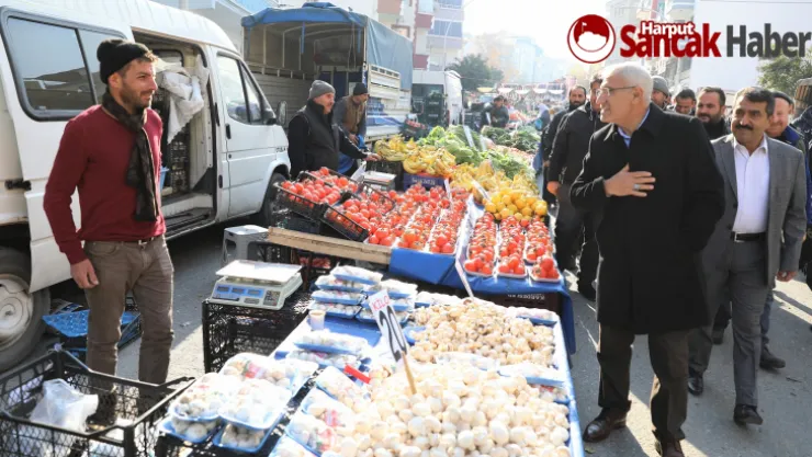 Başkan Güder, Pazarcı Esnafını Gezdi