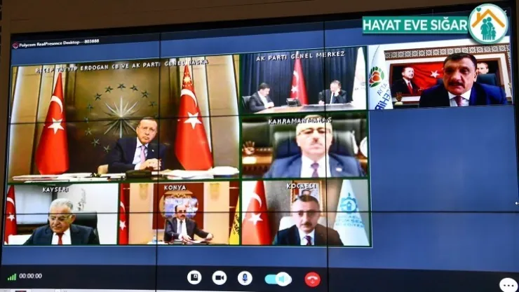 Başkan Gürkan, Cumhurbaşkanı ve Ak Parti Genel Başkanı Recep Tayyip Erdoğan'ın Video konferans Toplantısına Katıldı