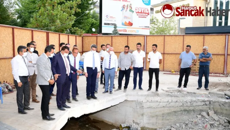 Başkan Gürkan ve Vali Baruş Kernek Meydanı'nda İncelemede Bulundu