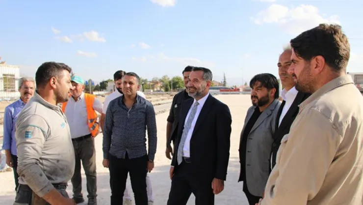 Başkan Şerifoğulları Doğu Park'ta İncelemelerde Bulundu