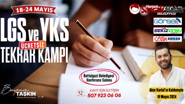 Battalgazi Belediyesi'nden Gençlere Ücretsiz LGS ve YKS Kampı
