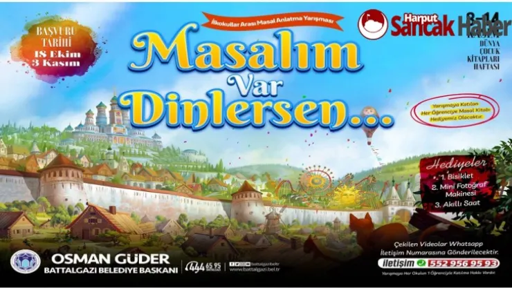Battalgazi Belediyesi'nden Ödüllü Masal Anlatma Yarışması