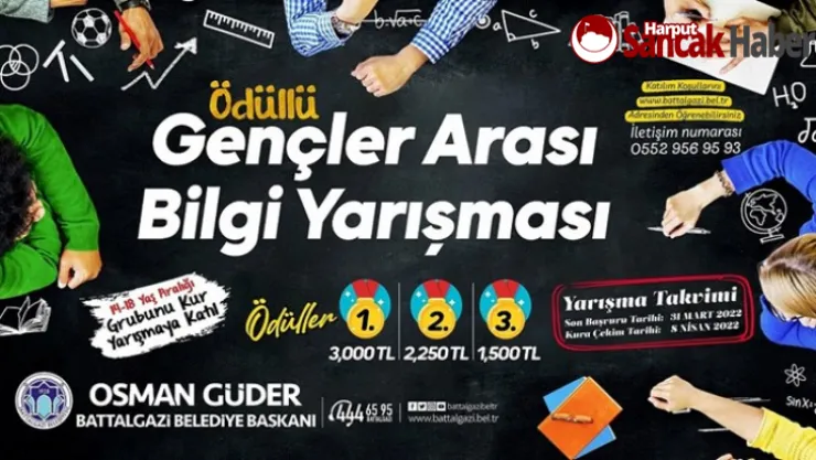 Battalgazi'de Ödüllü Bilgi Yarışmasına Başvurular Sürüyor