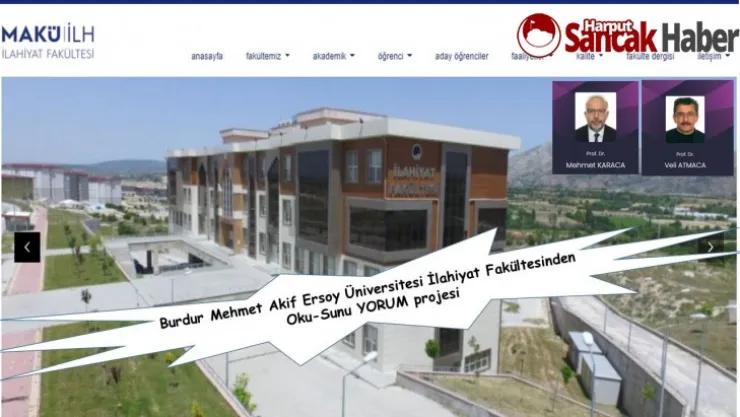 Burdur Mehmet Akif Ersoy Ünv. Oku-Sunu YORUM projesi