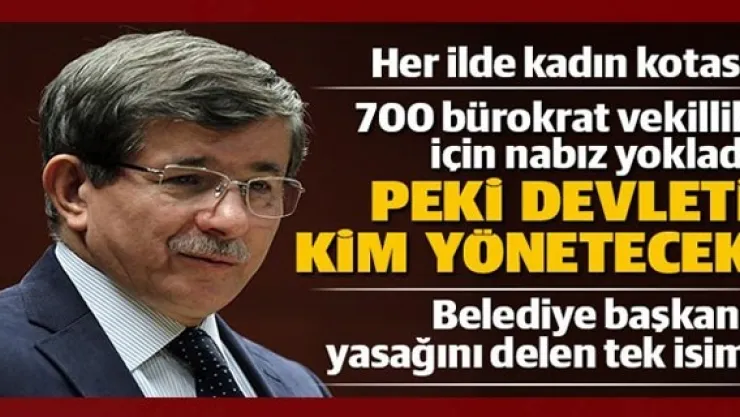 Bürokrat Adaya Başbakan Davutoğlu Freni