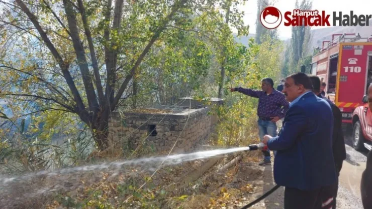 Darende Hisarcık Mahallesindeki Yangına Anında Müdahale