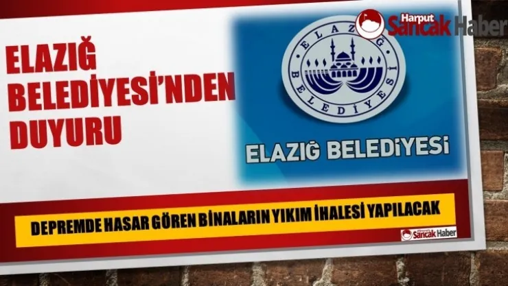Depremde Hasar Gören Binaların Yıkım İhalesi Yapılacak