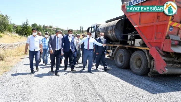 Doğanşehir Kapıdere  Grup Yolu Büyükşehir Tarafından Yapıldı