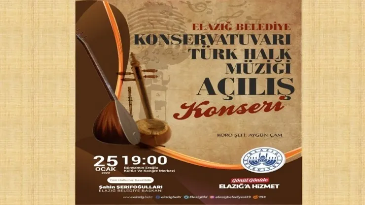 Elazığ Belediye Konservatuvarından İlk Konser 25 Ocak'ta