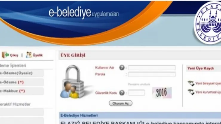 Elazığ Belediyesi Elektronik Online Hizmetlerinde Yeni Dönem