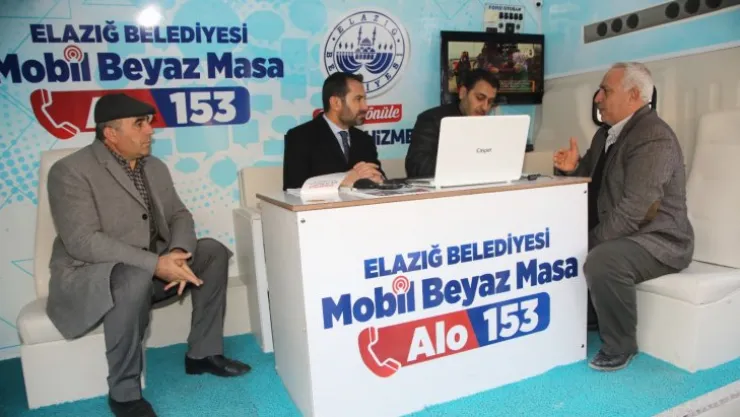 Elazığ Belediyesi Mobil Beyaz Masa Hizmette