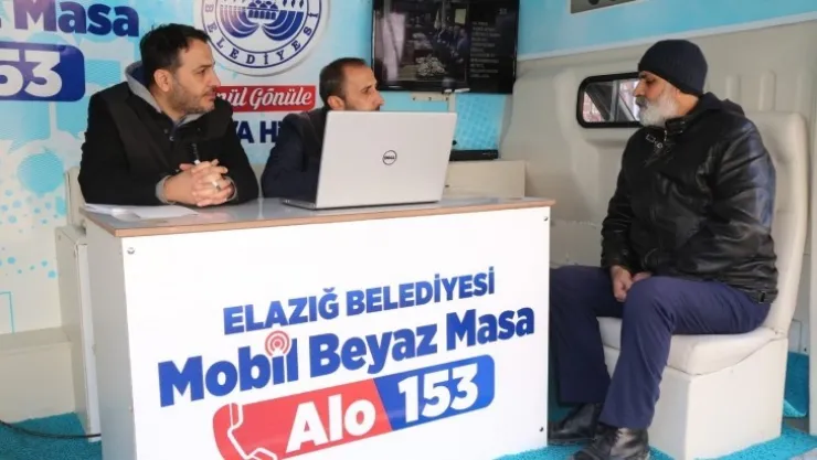 Elazığ Belediyesi Mobil Beyaz Masa Sahada 