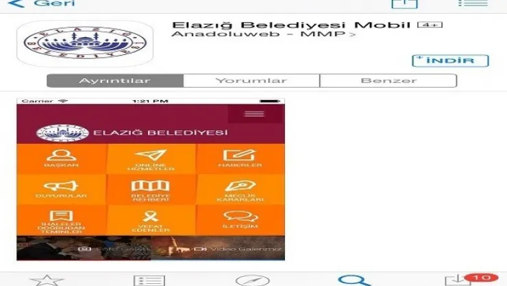 Elazığ Belediyesi Mobil Uygulaması Hizmete Girdi