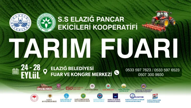 ELAZIĞ BELEDİYESİ TARIM FUARI, KAPILARINI ZİYARETÇİLERİNE AÇIYOR