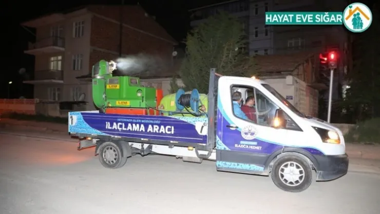 Elazığ Belediyesi Uçkunla Mücadele Çalışmalarını Sürdürüyor