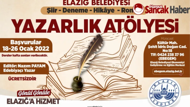 Elazığ Belediyesi 'Yazarlık Atölyesi' İle Genç Yazarları Keşfedecek