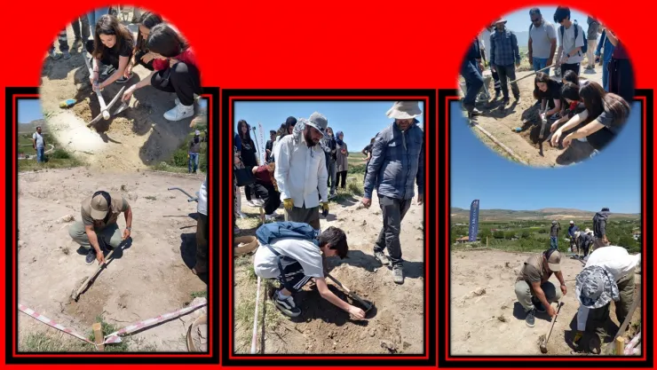 Elazığ'da Öğrenciler Tadım Höyüğü ve Kalesi'nde Arkeolojik Kazı Deneyimi Yaşadı