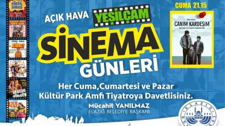 ELAZIĞ BELEDİYESİ'NDEN YEŞİLÇAM SİNEMA GÜNLERİ