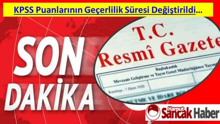 KPSS Puanlarının Geçerlilik Süresi Değiştirildi…