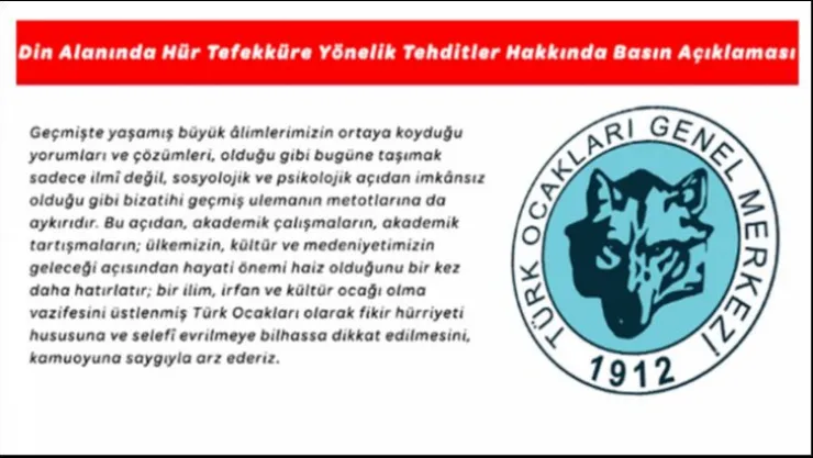 Din Alanında Hür Tefekküre Yönelik Tehditler Hakkında Basın Açıklaması