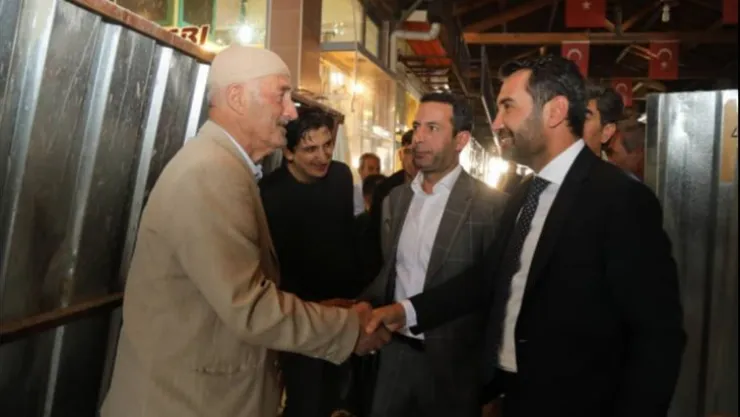 BAŞKAN ŞERİFOĞULLARI, TARİHİ KAPALI ÇARŞI'DA İNCELEMELERDE BULUNDU