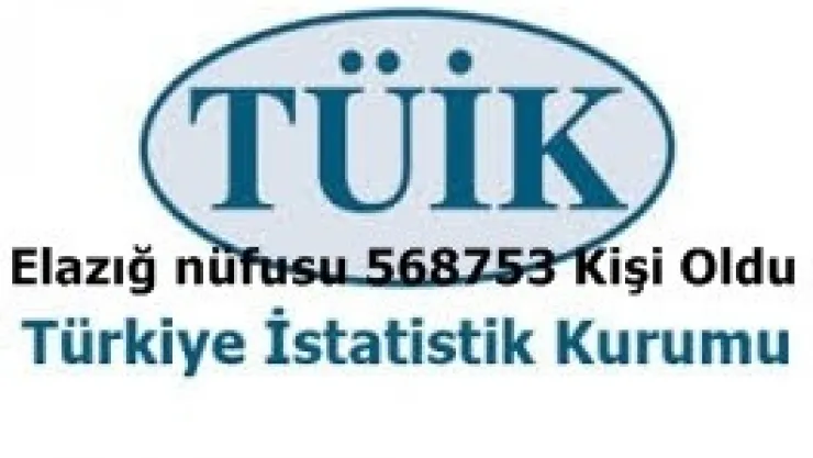 Elazığ nüfusu 568753 Kişi Oldu