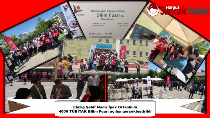 Elazığ Şehit Nadir İpek Ortaokulunda 4006 TÜBİTAK Bilim Fuarı açılışı gerçekleştirildi