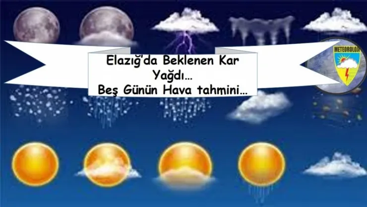Elazığ'da Beklenen Kar Yağdı…